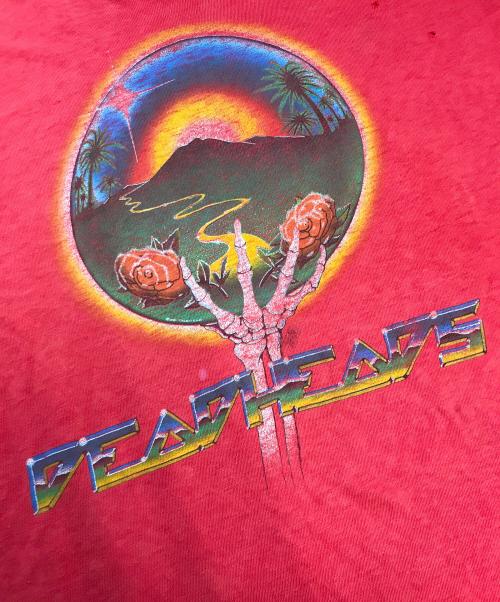 バンドTシャツ（バンドTシャツ）バンドTシャツ (バンドTシャツ) 80s Grateful Dead(グレイトフルデッド) バンドTシャツ レッド サイズ:XLの古着・服飾アイテム