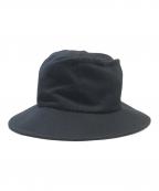 yohji yamamoto+noirヨウジヤマモトプリュスノアール）の古着「ウールハット」｜ブラック