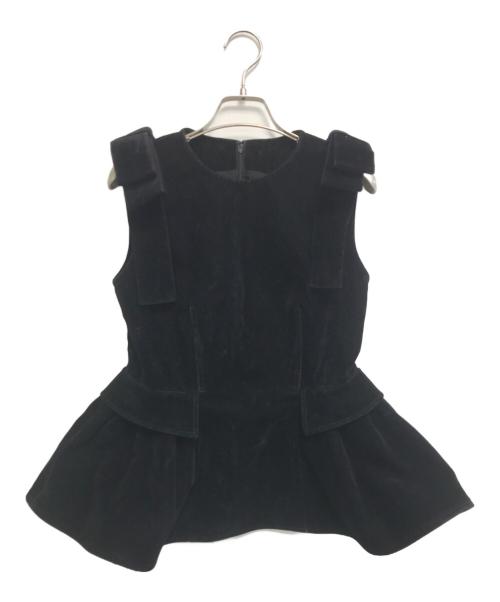 THE TOE（ザ・トゥー）THE TOE (ザ・トゥー) Dachau Sleeveless Peplum ブラック サイズ:Sの古着・服飾アイテム