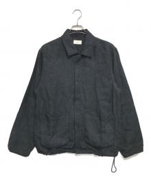 ATON（エイトン）の古着「HARD LINEN UTILITY JACKET」｜ブラック