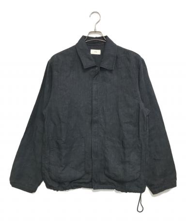 中古・古着通販】ATON (エイトン) HARD LINEN UTILITY JACKET ブラック
