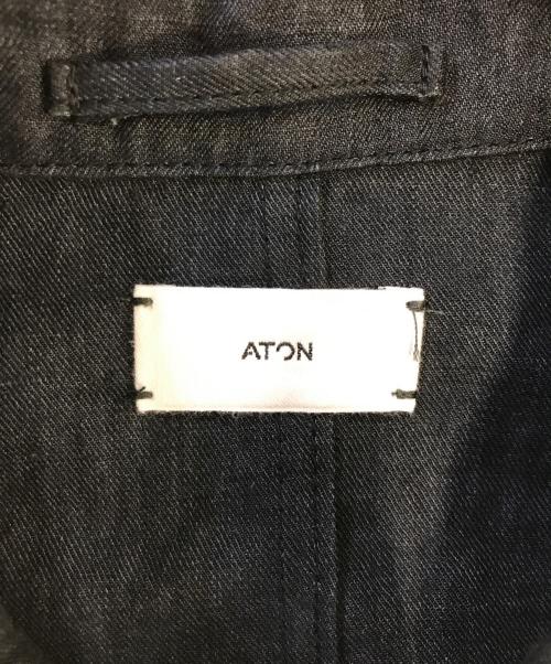 ATON（エイトン）ATON (エイトン) HARD LINEN UTILITY JACKET ブラック サイズ:04の古着・服飾アイテム
