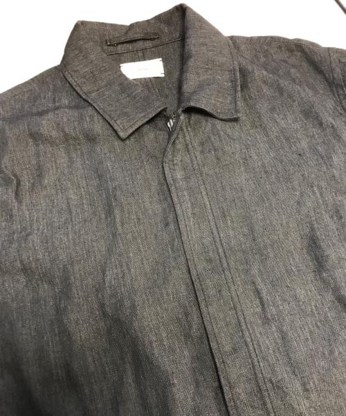 ATON（エイトン）ATON (エイトン) HARD LINEN UTILITY JACKET ブラック サイズ:04の古着・服飾アイテム