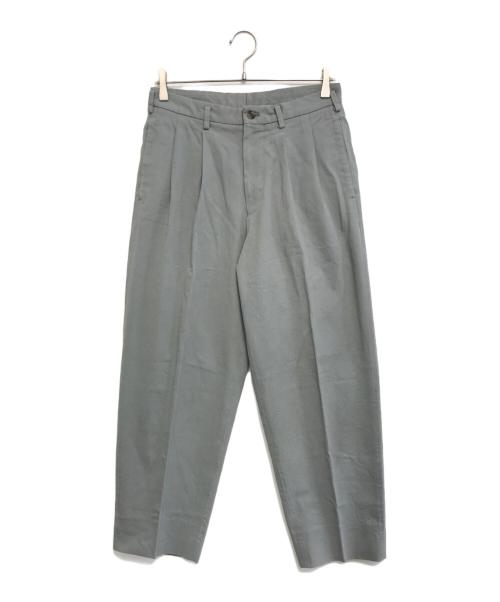 HEUGN（ユーゲン）HEUGN (ユーゲン) ガーメントダイコットン2Pテーパードパンツ グレー サイズ:1の古着・服飾アイテム