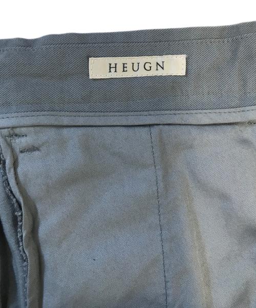 HEUGN（ユーゲン）HEUGN (ユーゲン) ガーメントダイコットン2Pテーパードパンツ グレー サイズ:1の古着・服飾アイテム