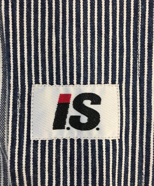 I.S.（アイエス）I.S. (アイエス) ヒッコリーストライプブルゾン ネイビー サイズ:9の古着・服飾アイテム