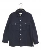 JIL SANDER+ジルサンダープラス）の古着「ウールシャツジャケット」｜ネイビー