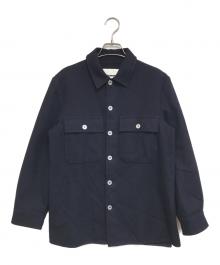 JIL SANDER+（ジルサンダープラス）の古着「ウールシャツジャケット」｜ネイビー