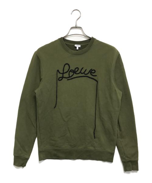 LOEWE（ロエベ）LOEWE (ロエベ) ロゴスウェット グリーン サイズ:XSの古着・服飾アイテム