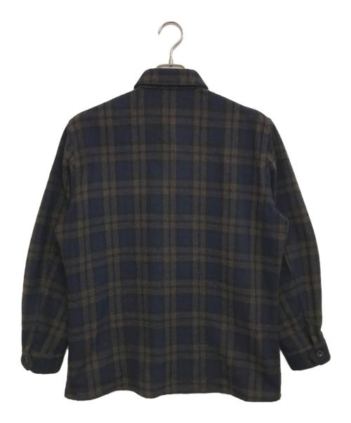 LOEWE（ロエベ）LOEWE (ロエベ) アナグラムレザーロゴパッチ チェックシャツ ネイビー サイズ:XSの古着・服飾アイテム