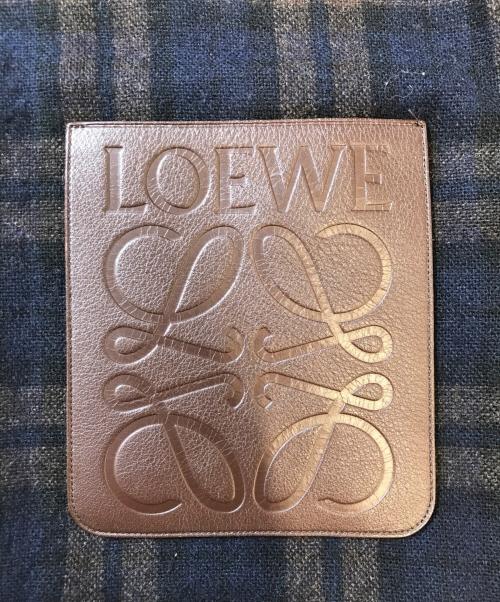 LOEWE（ロエベ）LOEWE (ロエベ) アナグラムレザーロゴパッチ チェックシャツ ネイビー サイズ:XSの古着・服飾アイテム