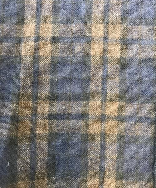 LOEWE（ロエベ）LOEWE (ロエベ) アナグラムレザーロゴパッチ チェックシャツ ネイビー サイズ:XSの古着・服飾アイテム