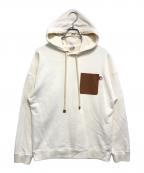 LOEWEロエベ）の古着「アナグラム レザーパッチ フーディー」｜ホワイト