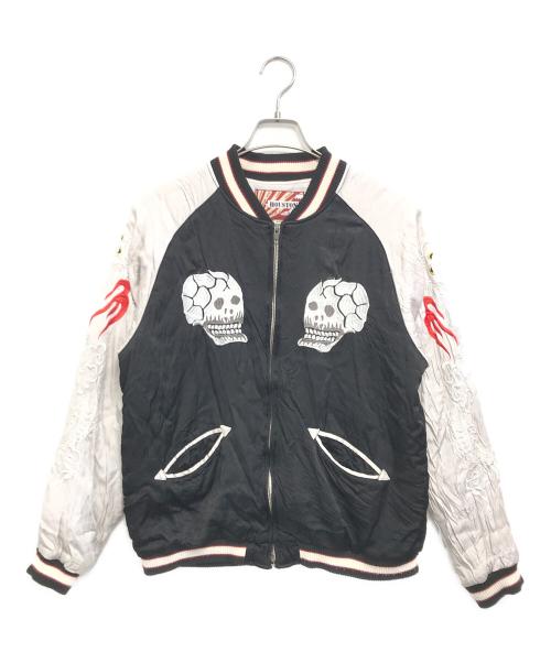HOUSTON（ヒューストン）HOUSTON (ヒューストン) スカジャン ブラック サイズ:LARGEの古着・服飾アイテム
