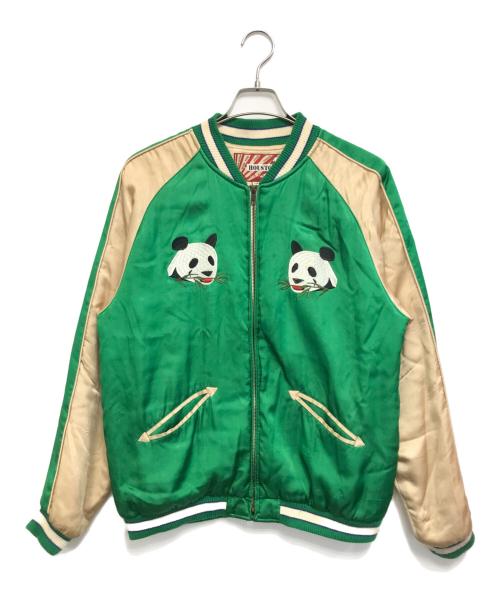 HOUSTON（ヒューストン）HOUSTON (ヒューストン) スカジャン グリーン サイズ:LARGEの古着・服飾アイテム