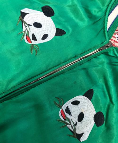 HOUSTON（ヒューストン）HOUSTON (ヒューストン) スカジャン グリーン サイズ:LARGEの古着・服飾アイテム