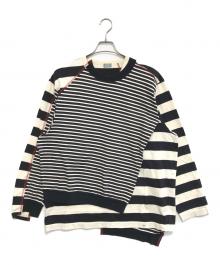 kolor/BEACON（カラービーコン）の古着「swiching border longsleeve t-shirt」｜ブラック