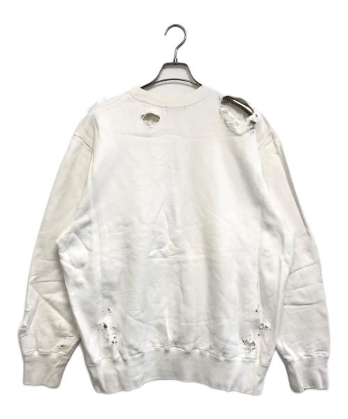KOLOR（カラー）KOLOR (カラー) DAMAGE SWEAT ホワイト サイズ:3の古着・服飾アイテム