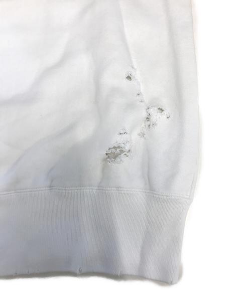 KOLOR（カラー）KOLOR (カラー) DAMAGE SWEAT ホワイト サイズ:3の古着・服飾アイテム