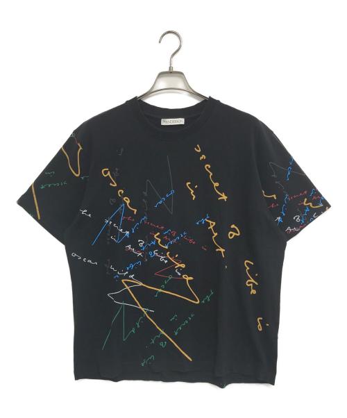 J.W.ANDERSON（ジェイダブリューアンダーソン）J.W.ANDERSON (ジェイダブリューアンダーソン) OW Quote Graffiti Oversized T-shirt ブラック サイズ:Mの古着・服飾アイテム