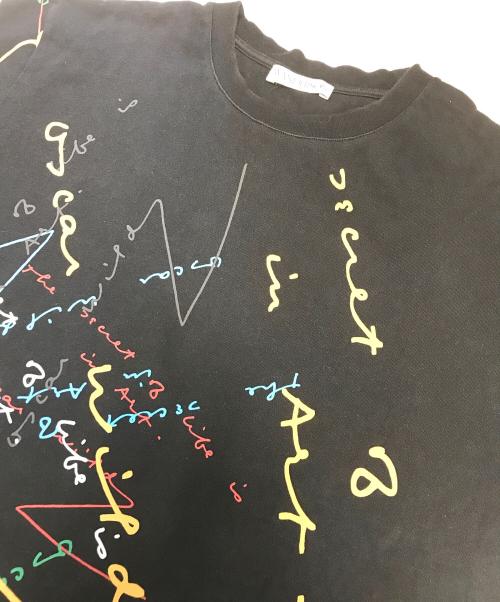 J.W.ANDERSON（ジェイダブリューアンダーソン）J.W.ANDERSON (ジェイダブリューアンダーソン) OW Quote Graffiti Oversized T-shirt ブラック サイズ:Mの古着・服飾アイテム