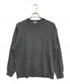 COMME des GARCONS HOMMEコムデギャルソン オム）の古着「チェックニット」｜グレー