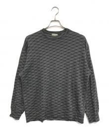 COMME des GARCONS HOMME（コムデギャルソン オム）の古着「チェックニット」｜グレー