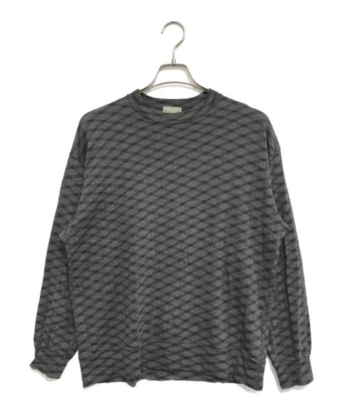 COMME des GARCONS HOMME（コムデギャルソン オム）COMME des GARCONS HOMME (コムデギャルソン オム) チェックニット グレー サイズ:表記なしの古着・服飾アイテム