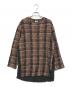 JUNYA WATANABE COMME des GARCONS（ジュンヤワタナベ コムデギャルソン）の古着「異素材切替チェックニット」｜ブラウン×ブラック
