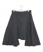 COMME des GARCONS HOMME PLUSコムデギャルソンオムプリュス）の古着「ポリ縮絨変形ハーフパンツ」｜ブラック