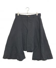 COMME des GARCONS HOMME PLUS（コムデギャルソンオムプリュス）の古着「ポリ縮絨変形ハーフパンツ」｜ブラック