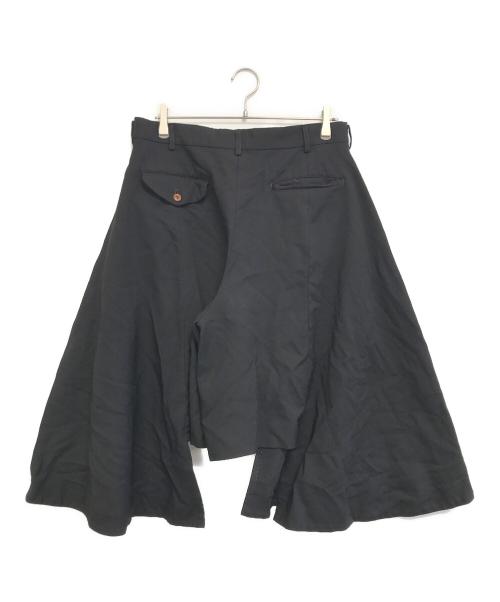 COMME des GARCONS HOMME PLUS（コムデギャルソンオムプリュス）COMME des GARCONS HOMME PLUS (コムデギャルソンオムプリュス) ポリ縮絨変形ハーフパンツ ブラック サイズ:Mの古着・服飾アイテム