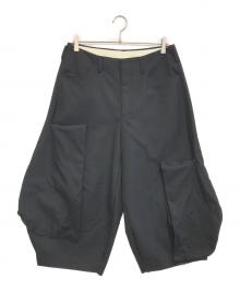 COMME des GARCONS HOMME PLUS（コムデギャルソンオムプリュス）の古着「アシンメトリー変形パンツ」｜ブラック