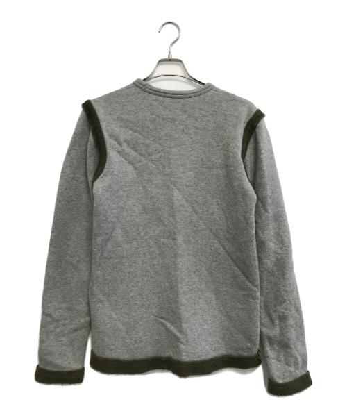 COMME des GARCONS HOMME PLUS（コムデギャルソンオムプリュス）COMME des GARCONS HOMME PLUS (コムデギャルソンオムプリュス) 縮絨切替スウェット グレー サイズ:Mの古着・服飾アイテム