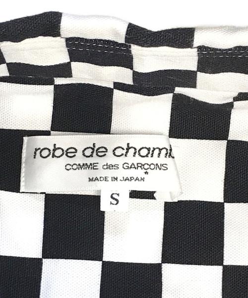 ROBE DE CHAMBRE COMME DES GARCONS（ローブドシャンブル コムデギャルソン）ROBE DE CHAMBRE COMME DES GARCONS (ローブドシャンブル コムデギャルソン) チェッカーフラッグシャツ ホワイト サイズ:Sの古着・服飾アイテム