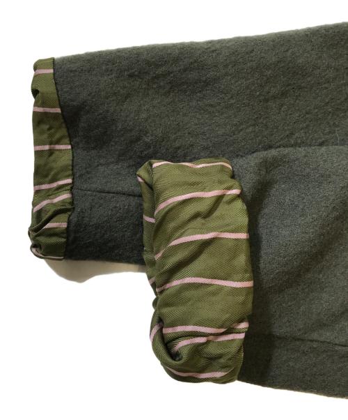 tricot COMME des GARCONS（トリココムデギャルソン）tricot COMME des GARCONS (トリココムデギャルソン) ノーカラー縮絨ジャケット グリーン サイズ:表記なしの古着・服飾アイテム