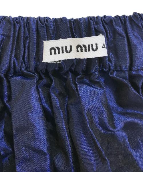 MIU MIU（ミュウミュウ）MIU MIU (ミュウミュウ) ミニスカート ブルー サイズ:40の古着・服飾アイテム