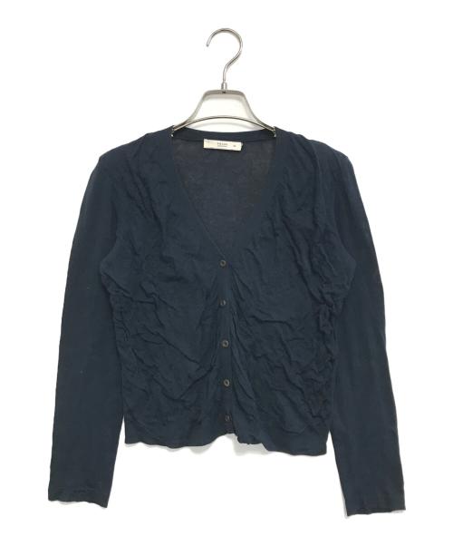 PRADA（プラダ）PRADA (プラダ) シワ加工カーディガン ネイビー サイズ:36の古着・服飾アイテム