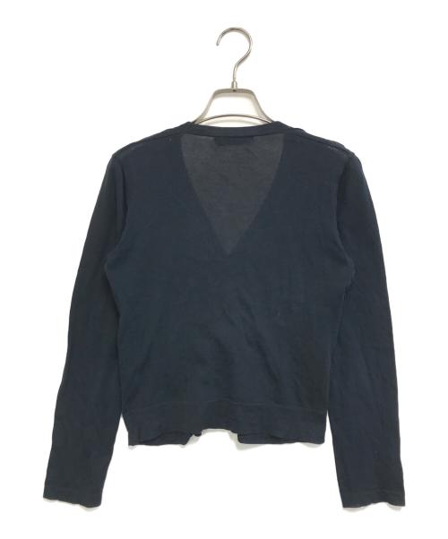 PRADA（プラダ）PRADA (プラダ) シワ加工カーディガン ネイビー サイズ:36の古着・服飾アイテム
