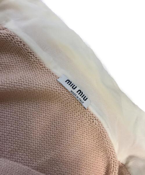 MIU MIU（ミュウミュウ）MIU MIU (ミュウミュウ) ニットカーディガン ベージュ サイズ:36の古着・服飾アイテム