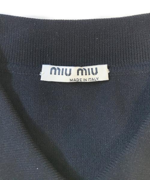 MIU MIU（ミュウミュウ）MIU MIU (ミュウミュウ) ポロシャツ ブラック サイズ:40の古着・服飾アイテム