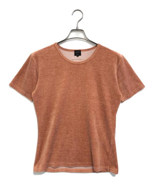 Jean Paul Gaultier homme（ジャンポールゴルチェオム）Jean Paul Gaultier homme (ジャンポールゴルチェオム) ベロアTシャツ ピンク サイズ:Mの古着・服飾アイテム