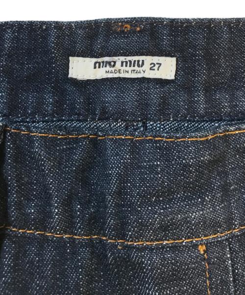 MIU MIU（ミュウミュウ）MIU MIU (ミュウミュウ) プリーツデニムスカート インディゴ サイズ:27の古着・服飾アイテム