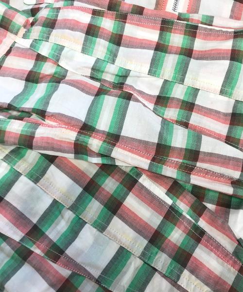 DRIES VAN NOTEN（ドリスヴァンノッテン）DRIES VAN NOTEN (ドリスヴァンノッテン) ジップアップチェックシャツ グリーン サイズ:48の古着・服飾アイテム