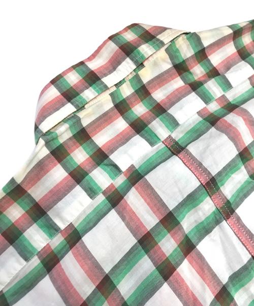 DRIES VAN NOTEN（ドリスヴァンノッテン）DRIES VAN NOTEN (ドリスヴァンノッテン) ジップアップチェックシャツ グリーン サイズ:48の古着・服飾アイテム