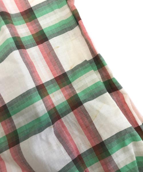 DRIES VAN NOTEN（ドリスヴァンノッテン）DRIES VAN NOTEN (ドリスヴァンノッテン) ジップアップチェックシャツ グリーン サイズ:48の古着・服飾アイテム