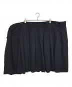COMME des GARCONSコムデギャルソン）の古着「ポリ縮ラップスカート」｜ネイビー