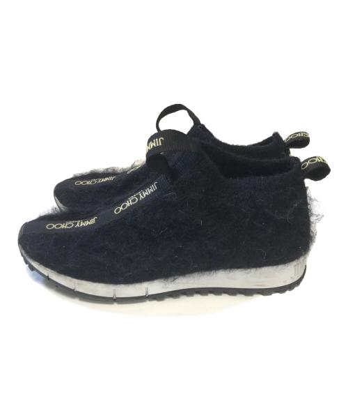 JIMMY CHOO（ジミーチュウ）JIMMY CHOO (ジミーチュウ) NORWAY.KWAスリッポン ブラック サイズ:表記なしの古着・服飾アイテム