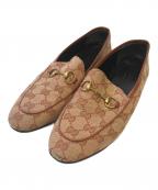 GUCCIグッチ）の古着「ホースビットGGローファー」｜ブラウン