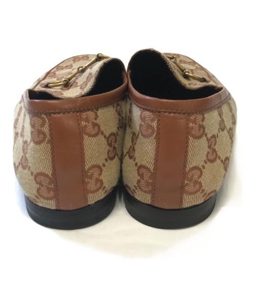 GUCCI（グッチ）GUCCI (グッチ) ホースビットGGローファー ブラウン サイズ:36 1/2の古着・服飾アイテム